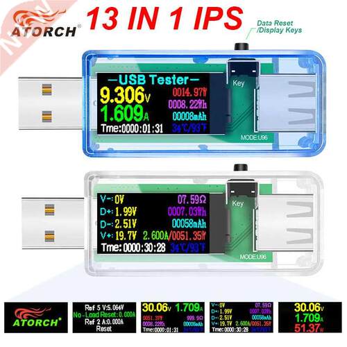 12/1 in 1 usb tester dc power meter digital voltmeter volti