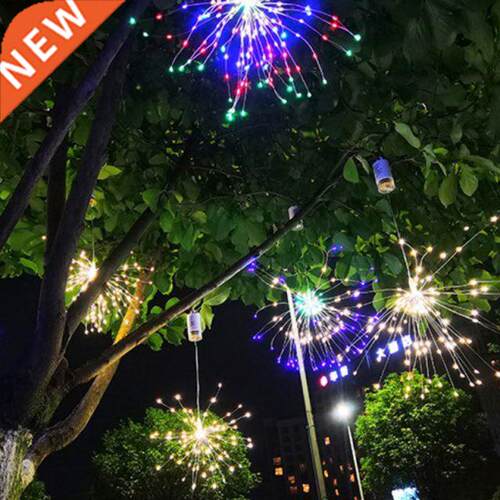 180 LED Firework String Lights Explosion Star Lamp Remote Co