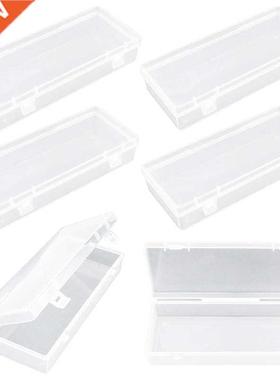 6 Pack Rectangular Clear Plastic Storage Containers Box with