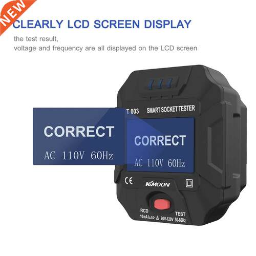 KKmoon 220~250V EU Plug Socket Outlet Tester Smart Socket Te