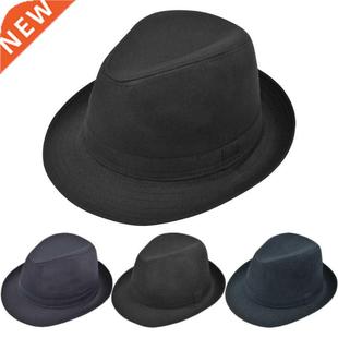 Autumn&Winter Hats For Men Fedoras Top Jazz Plaid Hat Ad