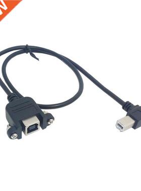 90 Degree USB B Male to Female extension cable with screws f