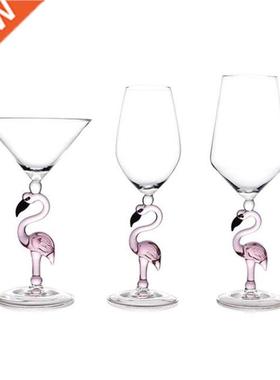 Pink Flamingo Martini Goblet Transparent Drinkware Cocktail