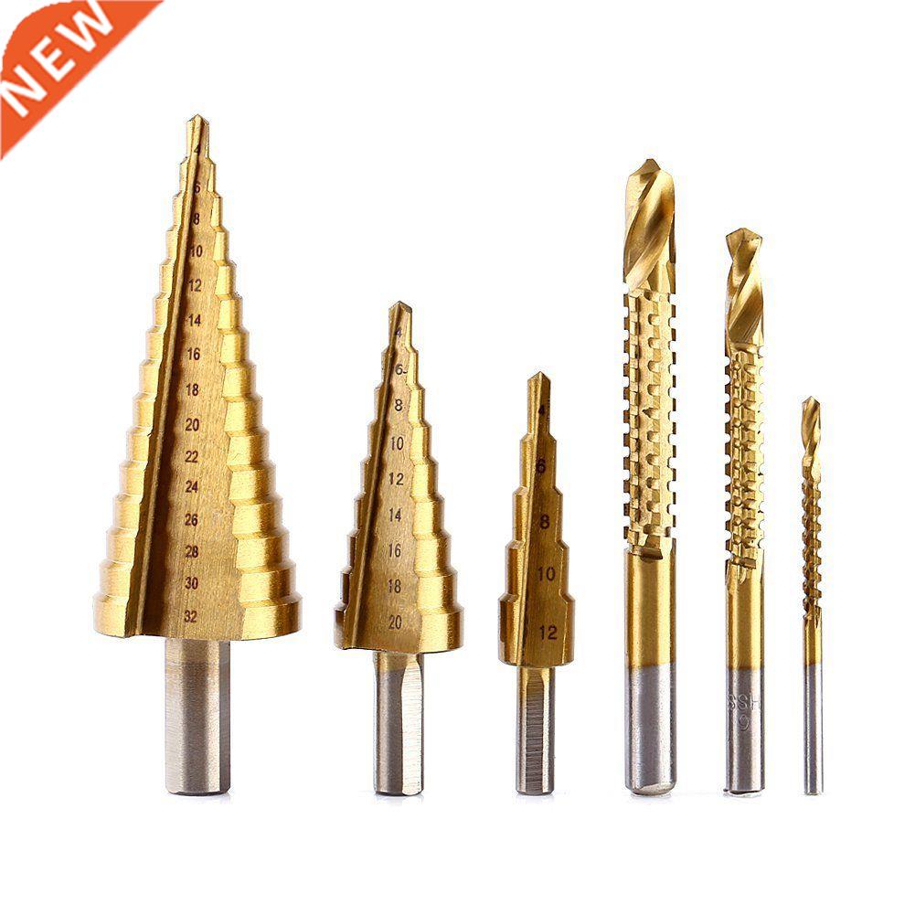 3pcs Tapered Drills + 3pcs Saws Drill with Teeth 3mm8mm in H