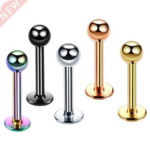 10pcs/lot 16G Surgical Steel Gold Labret Ring Lip Piercing E