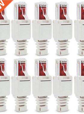 12 X Network Plug Tool-Free RJ45 CAT6 LAN UTP Cable Plug Wit