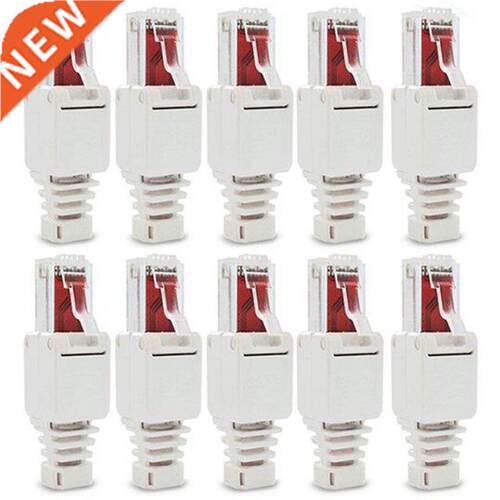 12 X Network Plug Tool-Free RJ45 CAT6 LAN UTP Cable Plug Wit