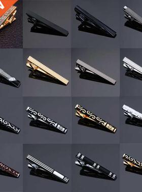 high-end Tie Clip men jewelry luxury Classic gold lase Matte