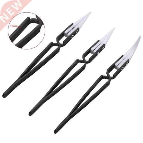 Pcs Anti-Static Reverse Ceramic Tweezer Stainless Steel Ele