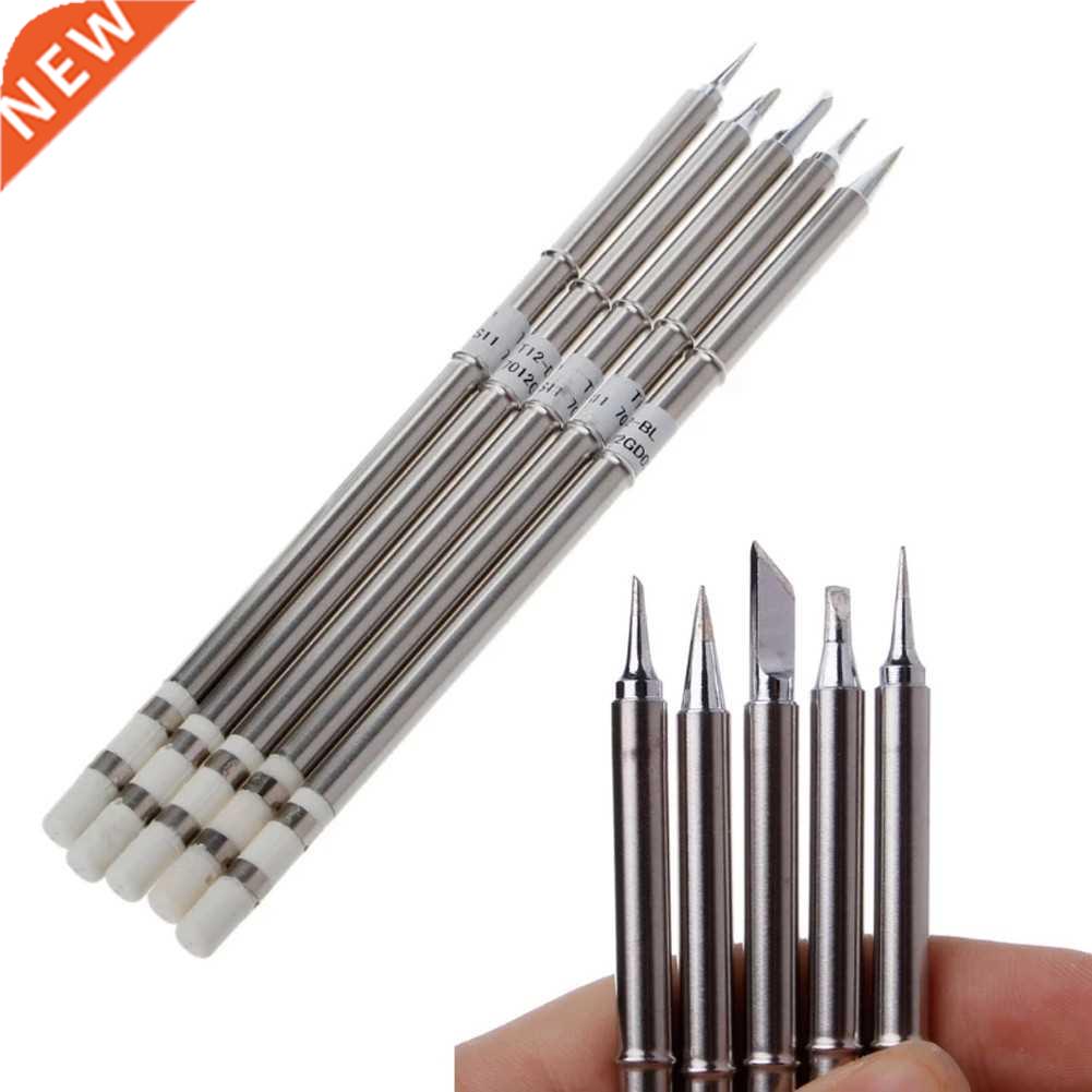 5Pcs Lead-Free Soldering Iron Tips T12-ILS/BC1/D24/K/BL Weld