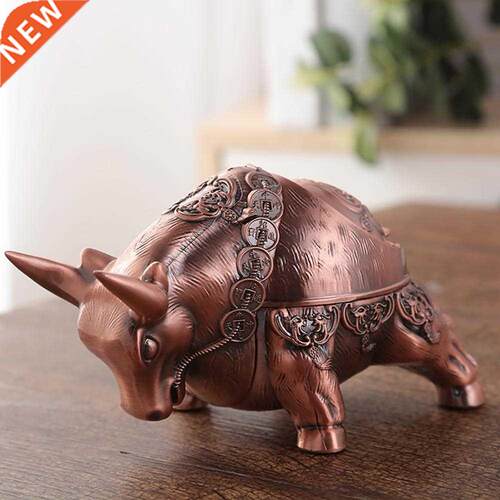 Alloy Durable Smoking Accessories Bull Ashtray Bull Shape