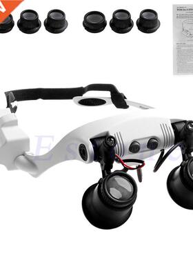 LED Magnifying Eye Magnifier Glasses Loupe Jeweler Watch Rep