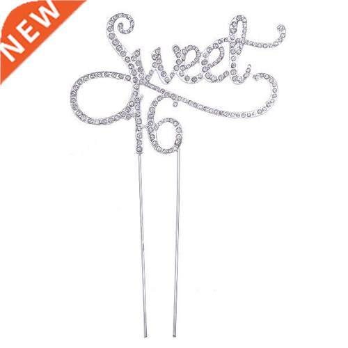 Rhinestone Cake Picks Letter Cake Topper Birthday Cake