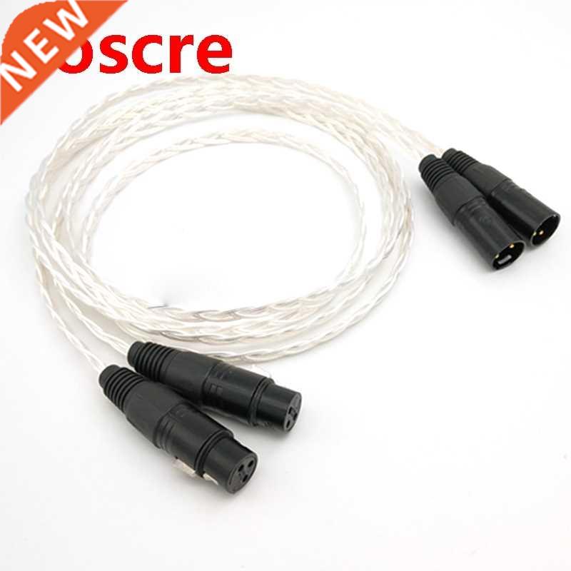 Pair 3Ag OCC Silver Plated Audio Interconnect Cable With NEU