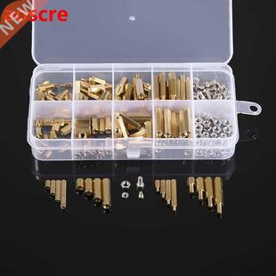 240PCS M2 M Screws Threaded Standoffs Male Female Brass Sta