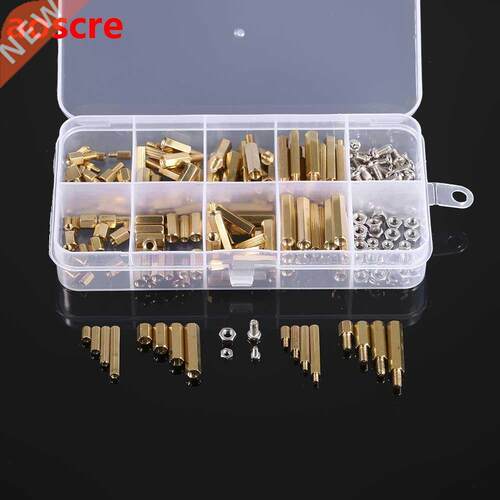 240PCS M2 M Screws Threaded Standoffs Male Female Brass Sta