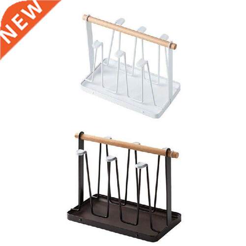 Nordic Iron Cup Drying Rack Metal Mug Stand Shelf with Tray