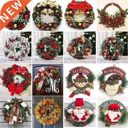 Christmas Rattan Wreath Pine Natural Branches Berries Pine
