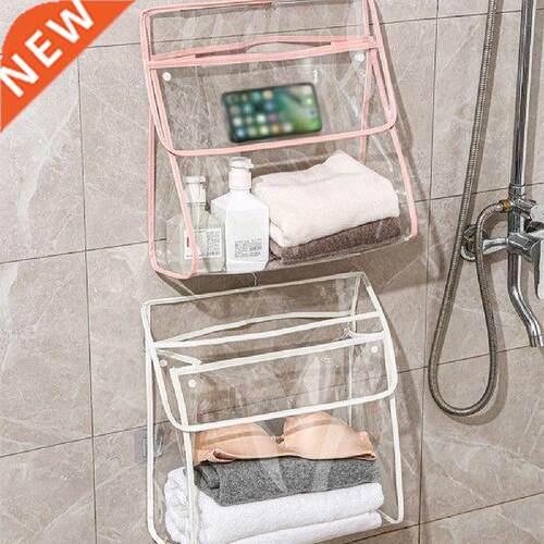Portable Clear Clothes Bag,Transparent Bathroom Storage Bag