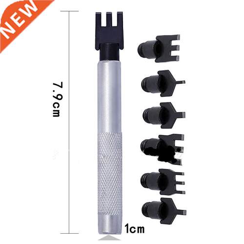 Leather Flat Punch Tool Set Steel Handle Can Replacement Hea