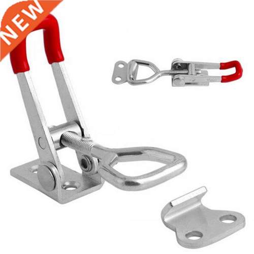 Silver+Red Adjustable Toolbox Case Metal Toggle Latch ch