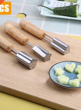 3pcs Stanless Steel Frut Vegetable Cutter Mold Carrot