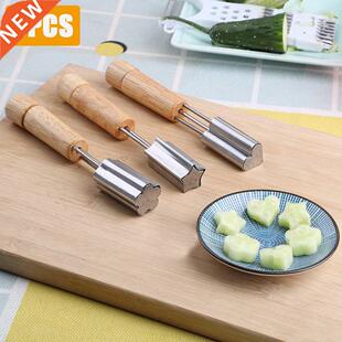 3pcs Stanless Steel Frut Vegetable Cutter Mold Carrot