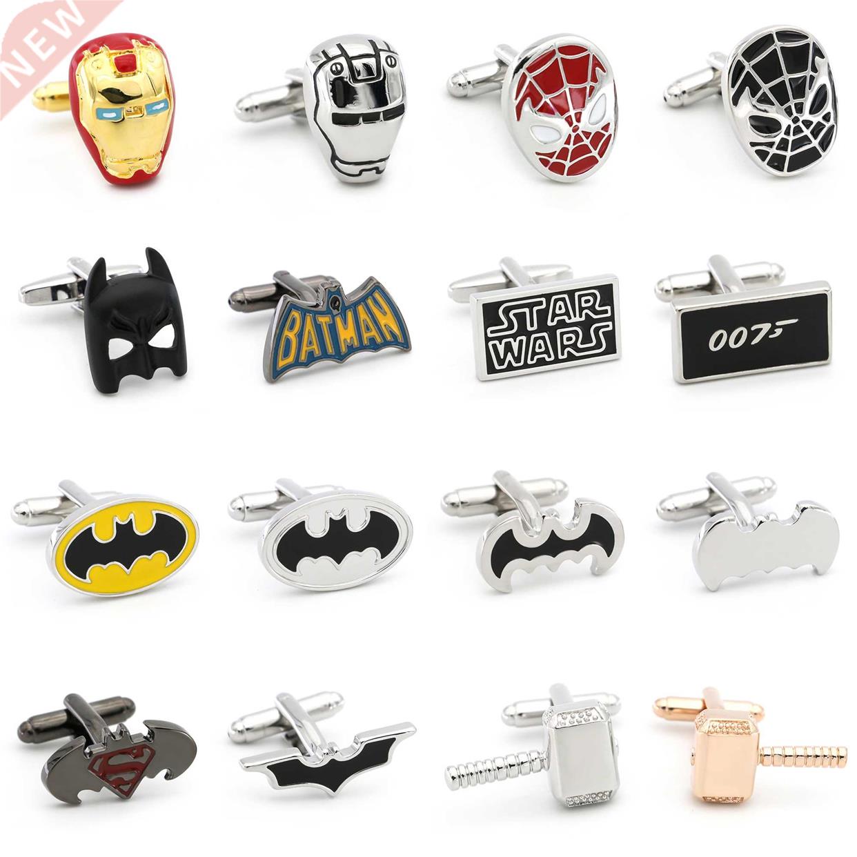 Classic Superheroes Cufflinks 28 Styles Option Quality Brass