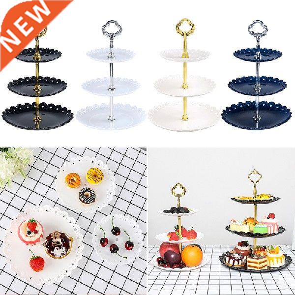 Plastic 3 Tier Cake Stand Afternoon Tea Wedding Plates