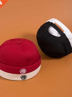 Novelty Fold Skullcap Vintage Solid Color Sailor Cap Waterme