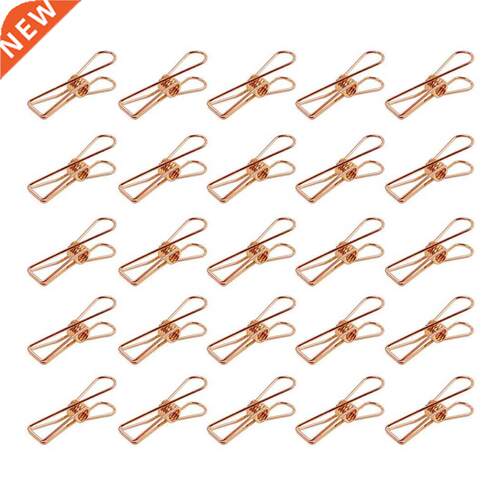 hot-Pack of 25 Rose Gold Small Metal Clips - Multi-Purpose C