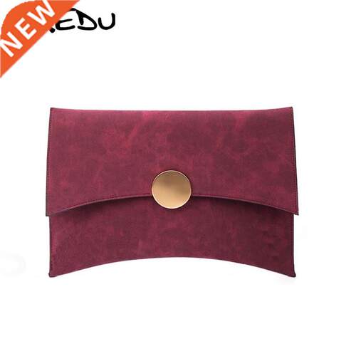 NIGEDU Design Women Clutch Bag Faux Suede Ladies Shoulder B