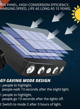 3000W LED Solar Light Outdoor Motion Sensor IP8 Waterproof G