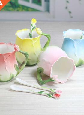 Jinfulan new rose Mug creative rose modeling aestheticism