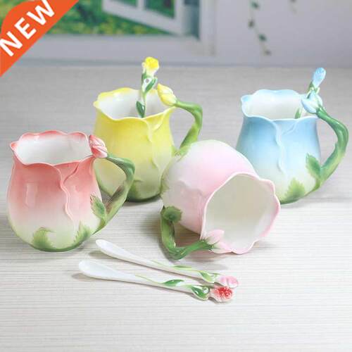 Jinfulan new rose Mug creative rose modeling aestheticism