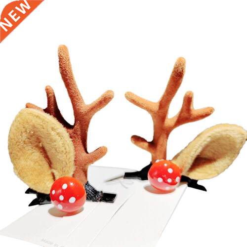Christmas Hair Clips Cute Reindeer Antlers Hairpin Bells