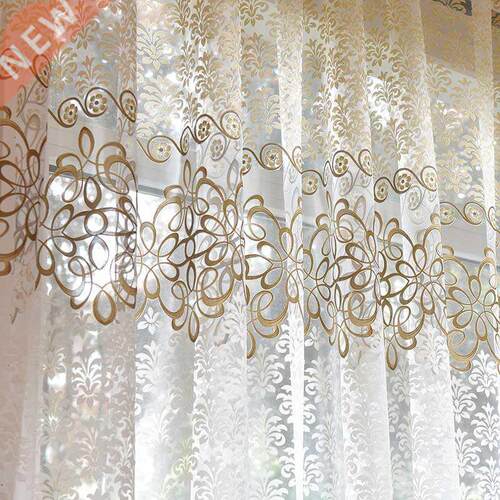 Modern Floral Sheer Tulle Curtains for Living Room Bedroom P