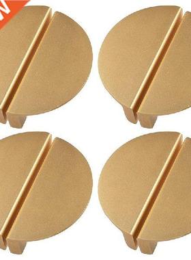 8Pack Champagne Gold Drawer Pulls,2.5 Inch Half Moon