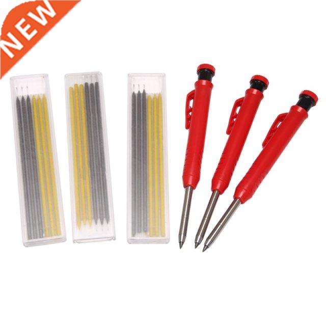 Solid Carpenter Pencils with 18 Refills, Woodworking Tools S