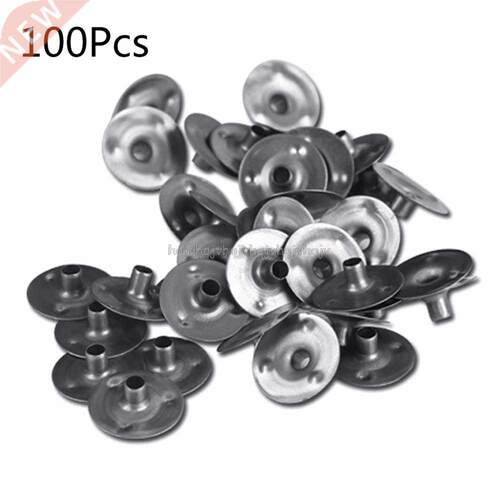 100 Pcs Durable Waxed Candles Making Metal Wick Sustainers