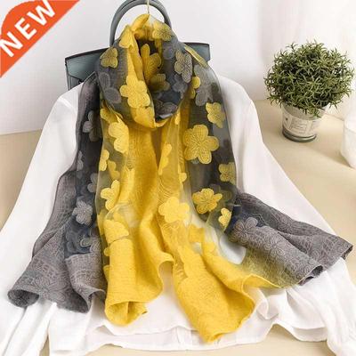 Color matching women scarf summer silk scarves for lady shaw