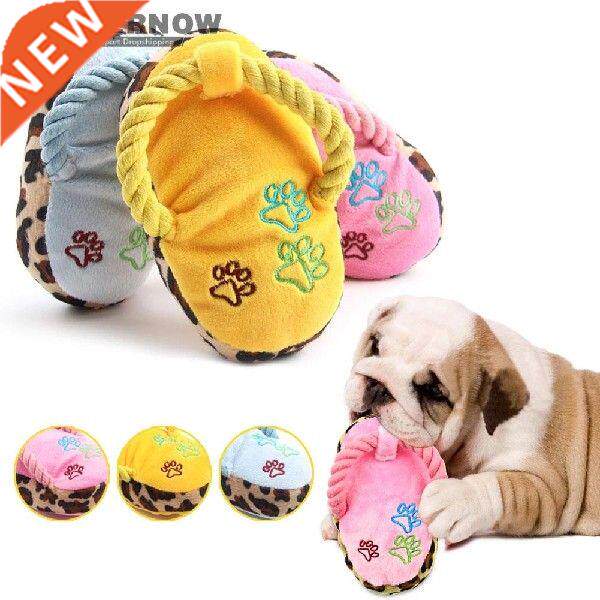 Dog Slippers Shoes Shpe Toy Pet Plush Sounding Teeth Toy