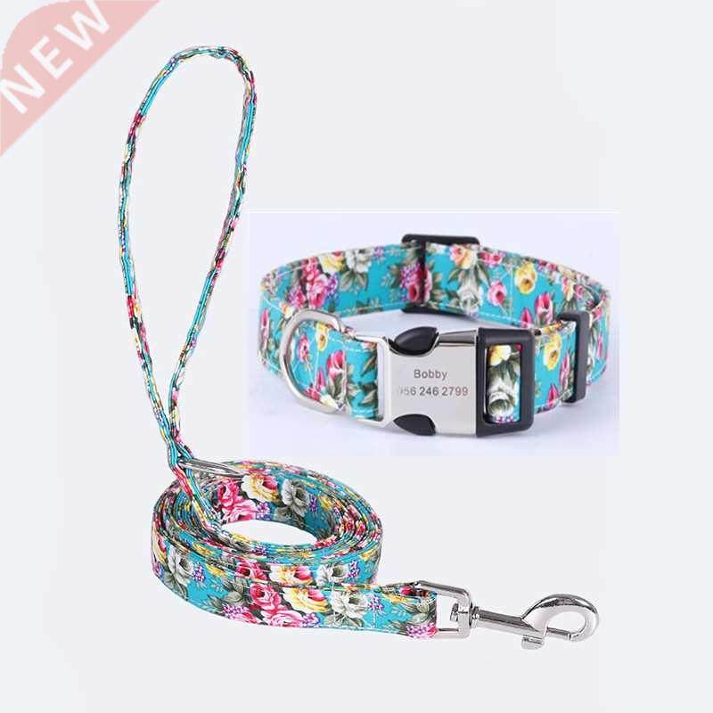 2021 Custom Dog Collar Personalized Dog Name ID Tag Matchin