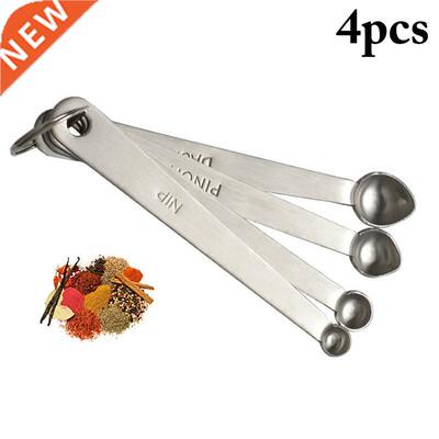 4pcs Measuring Spoons Stainless Steel Spice Kitchen Baking S
