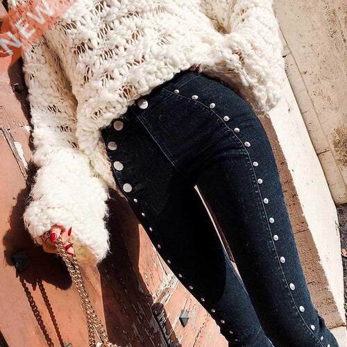 2022 New Jeans Women High Waist Jeans Woman High Elastic Plu