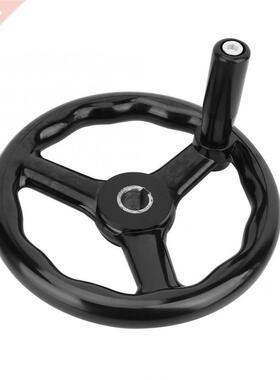 200x18mm Black Anti-slip  Spoked Lathe Handwheel with Handl