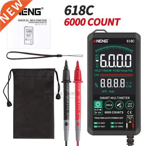 618C Digital Multimeter Smart Touch DC og Bar True RMS Auto