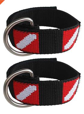 2pcs Scuba Diving Equipment Lanyard Wrist Loop Band with D