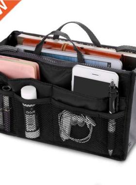 Portable Travel Insert Organizer Handbag Multiple Pockets