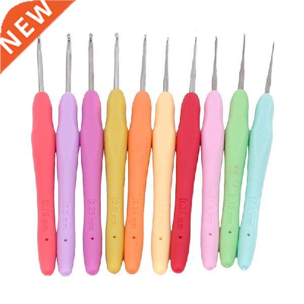 New 10Pcs Metal Knitting Needles Crochet Hooks Tool Sweater